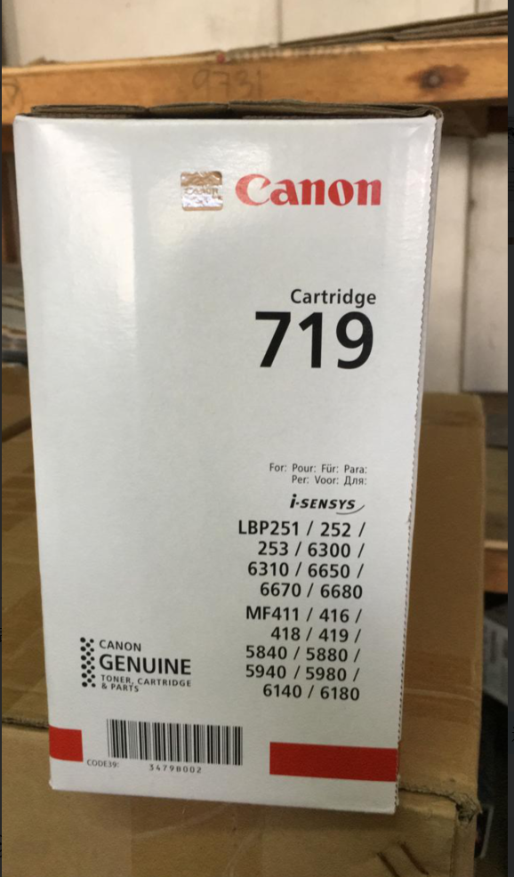 High Quality Original Toner Cartridge canon 719 for Printer I-Sensys Lbp6300DN, I-Sensys Lbp6650DN