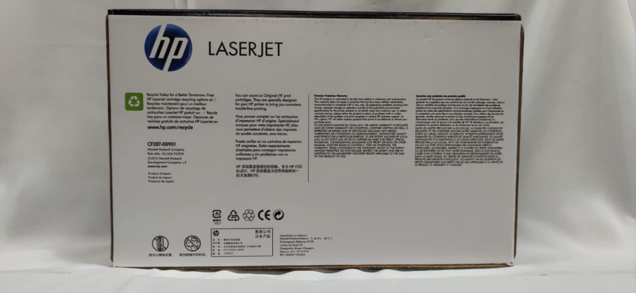 HP 87A Black Original LaserJet Toner Cartridge, CF287A for 501n/dn506n/dn/527dn